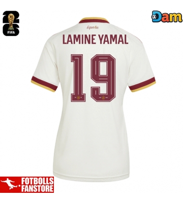 Spanien Lamine Yamal #19 Bortatröja Dam VM 2026 Kortärmad
